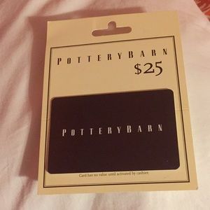 $25 pottery barn gift card